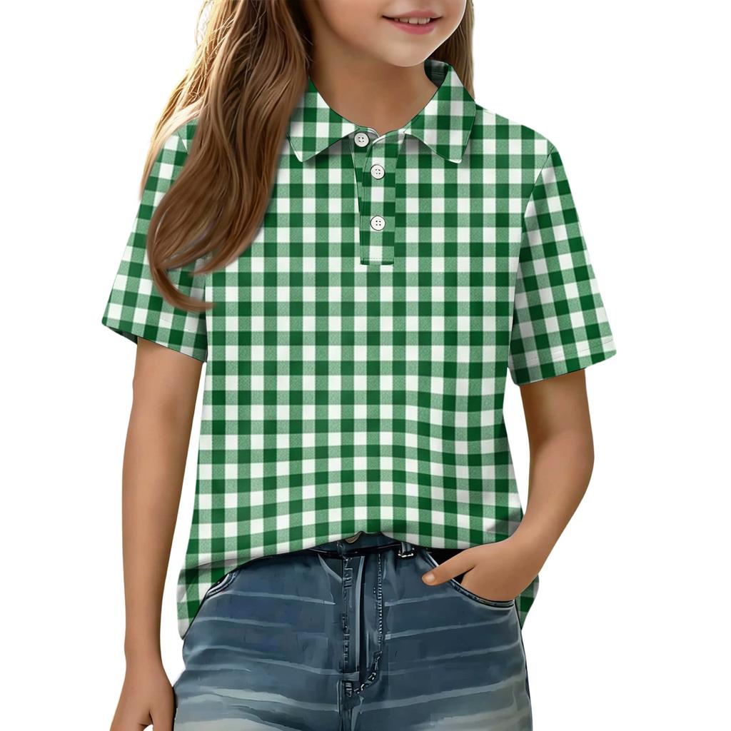 Children's Daily Casual Short-sleeved Print Tops T-shirts Shirts