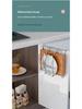 Stainless Steel Kitchen Storage Rack: Hanging Organizer with Cabinet Baskets & Paper Towel Holder