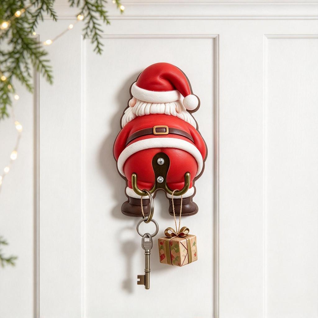 Christmas Wooden Hanging Ornaments with Santa Snowman and Designs for Tree and Home Decor