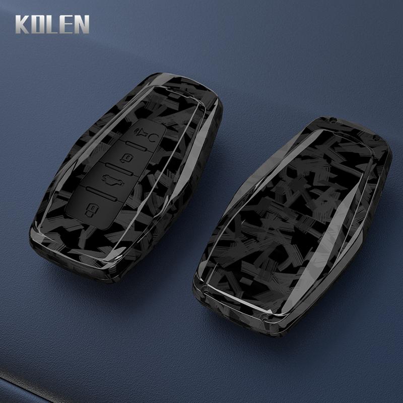 Abs Carbon Fiber Car Key Case Cover For Geely Coolray X6 Geometry C Emgrand Global Kulrey Hawk Gx7 Okavango Shell Accessories