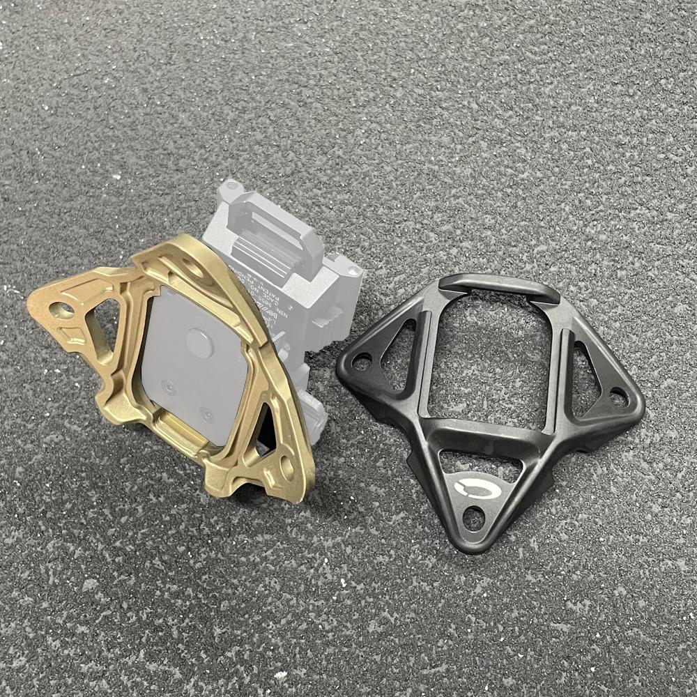 Tactical Helmet Frame Mount NVG Shroud Adapter 3 Hole Skeleton ARC Rail Lightweight Aluminum for FAST MICH Helmet