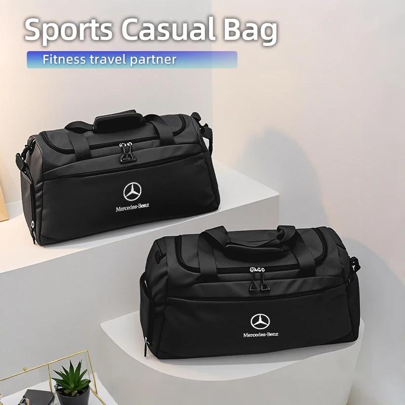 2025 Hot Car Travel Gym Bag Luggage Handbag Shoes Organizer For Mercedes Benz AMG A C E Class W201 W210 W108 W204 W205 W203 W211