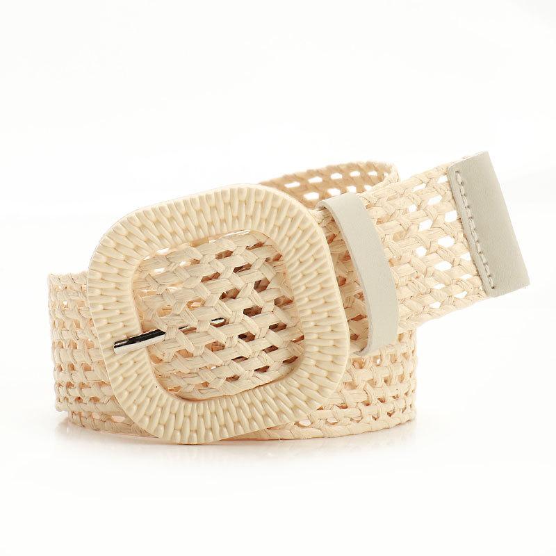 Boho Damesriem Hip Hop Meisjes Gebreide Jeans Jurk Accessoires Tailleband Mode Eenvoudig Ontwerp Gesp Tailleband 100cm beige