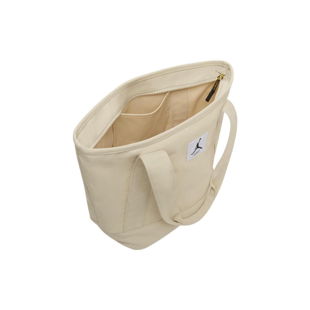Jordan Flight Logo Solid Color Large Capacity Zipper Tote Bag Unisex Tote Bags Off-White JD2243019GS-001