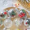 Round Christmas Ball Transparent Christmas Tree Ornament Portable Christmas Hanging Pendant  Home