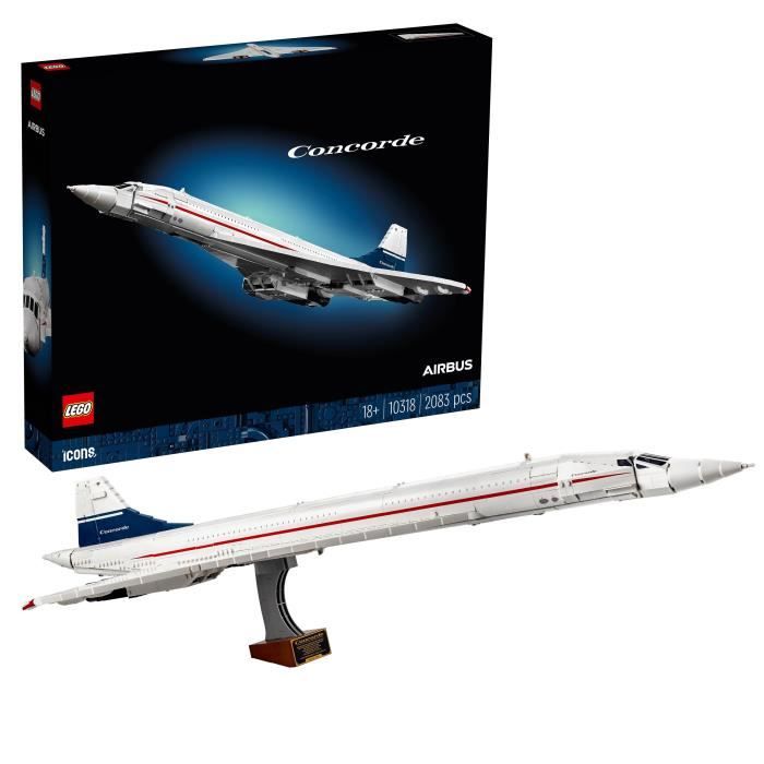 LEGO 10318 Cdiscount Icons The Concorde, Airplane Model To Build for Adults, Airplane Vehicle Set