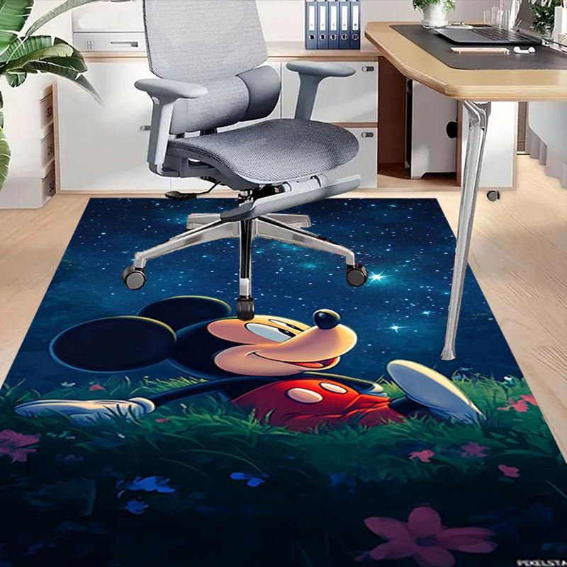 1 Stück Mickey Maus Nachthimmel Teppich Anti-Rutsch Polyester Fußmatte für Büro, Schlafzimmer