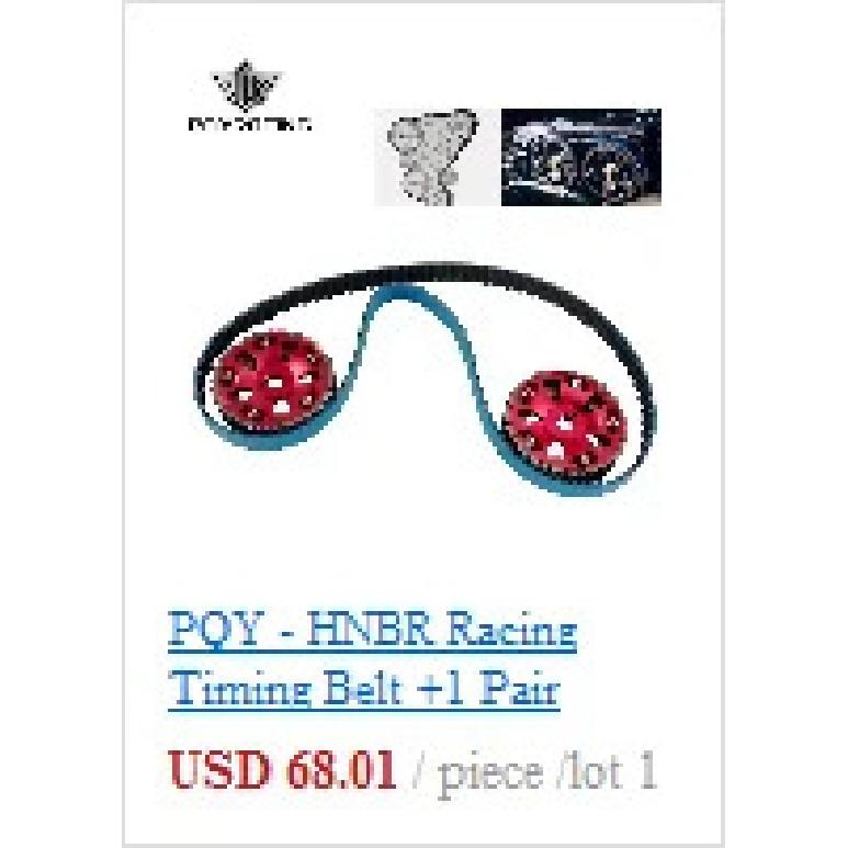 Clear Cam Gear Cover Timing Belt Cover Turbo Cam Pulley For Honda 96-00 EK With PQY Sticker PQY6337