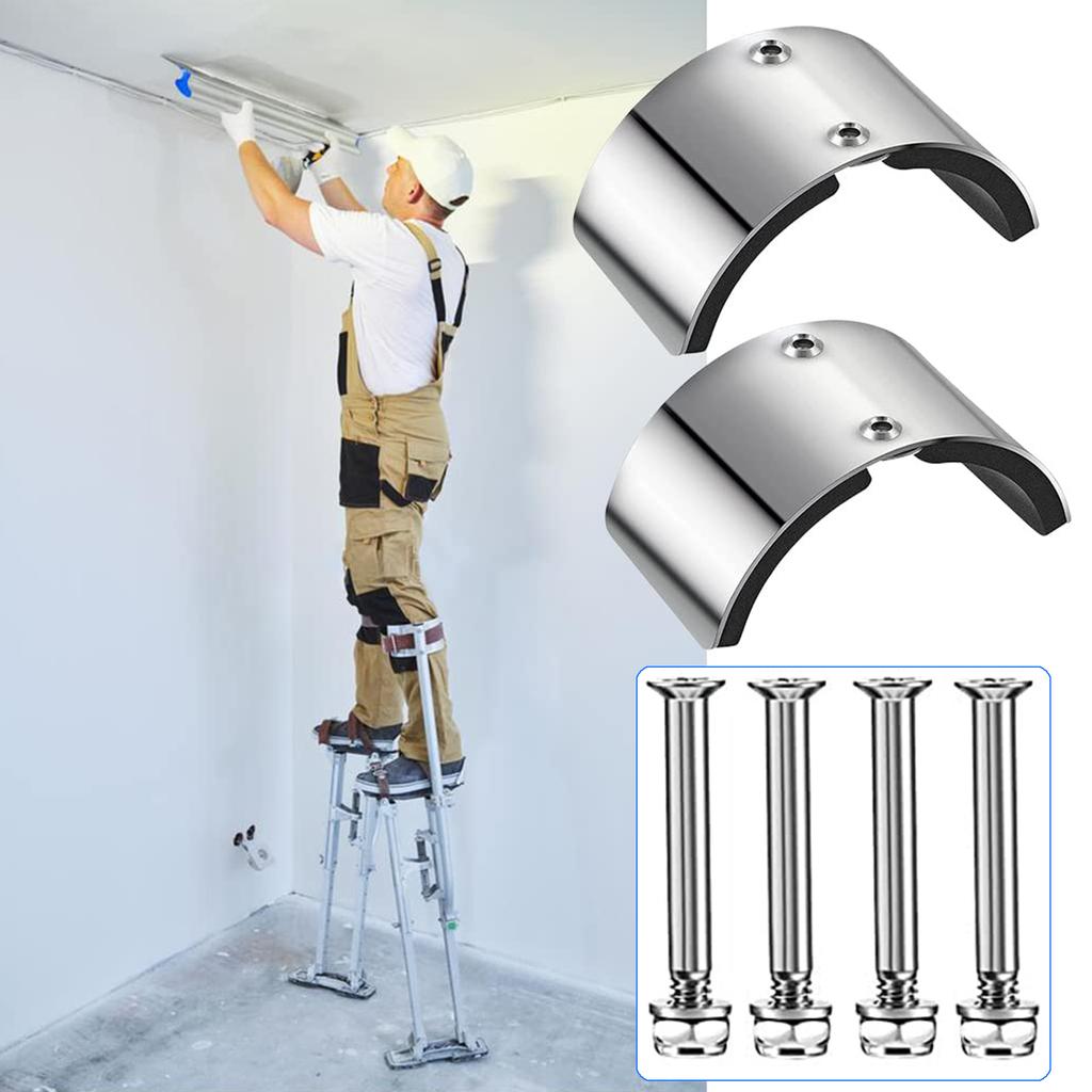 2 Pezzi Trampoli Parte di Ricambio Cartongesso Lega di Alluminio Piastra Curva Piastre di Piegatura Trampoli per Bricolage Intonacatura