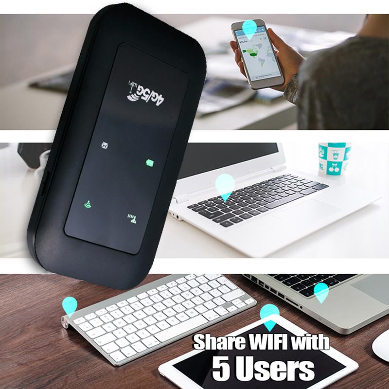 Mobile WiFi Router 2100mAh Battery Supports 10 Connected Devices 4G 5G LTE WiFi Hotspot 150Mbps High Speed Portable for Business