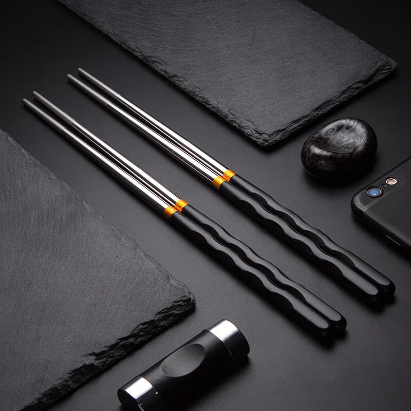 Shuang Shi Hui Stainless Steel Alloy Non-slip Chopsticks