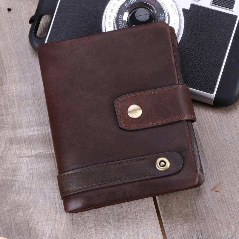 Genuine Leather Wallet Short Coin Purse Simple Bag Wallet Men's Wallet