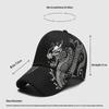 1Pcs Cotton Baseball Cap With Chinese Dragon Print Adjustable Strap Multiple Colors For Daily Wear Outdoor Sports Hiking