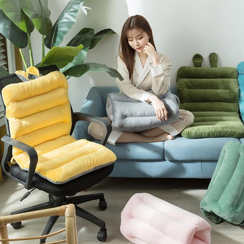 Indoor Outdoor Rocking Chair Cushion Crystal Velvets Seat Cushions with Ties and Non-Slip Backing for Desk Chair Office