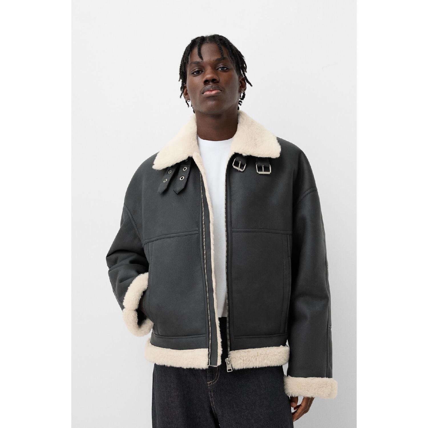 

Faux Leather Square Cut Jacket S чёрный