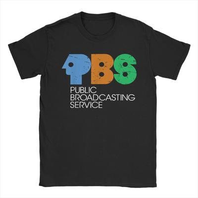 Novelty Vintage 70s 80s Protect P.B.S Logo T-Shirts Men Crew Neck 100% Cotton T Shirts Save PBS Short Sleeve Tee Classic Clothes