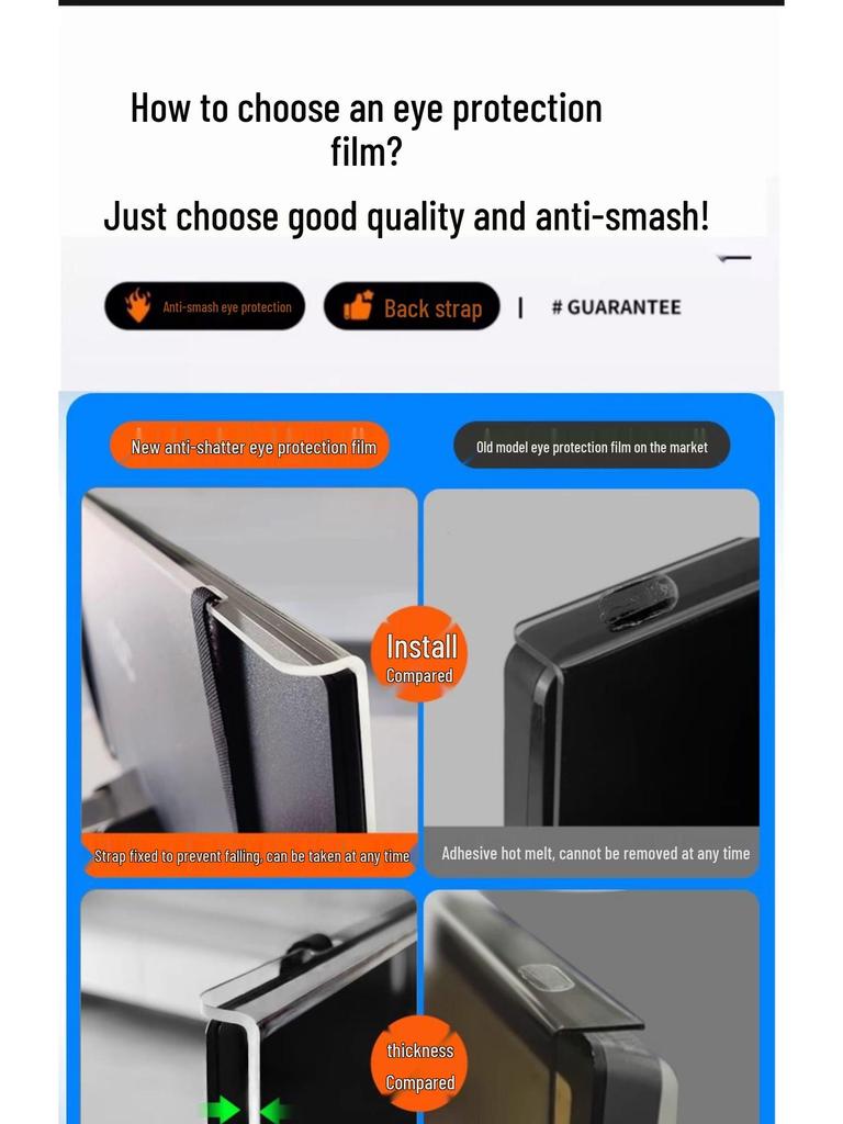 HD Transparent Anti-Blue Light Screen Protector for Laptop and Desktop Monitors