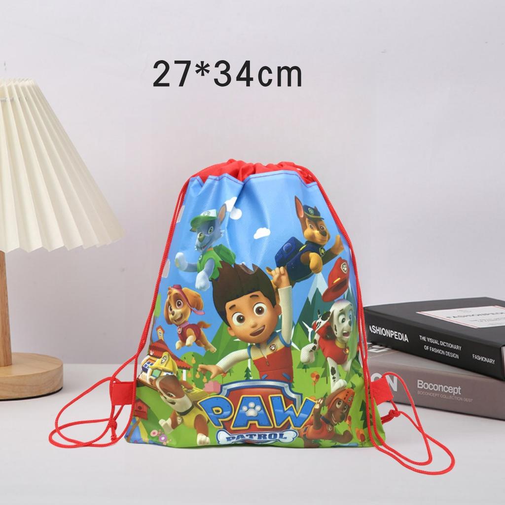 Paw Patrol Gift Bag Non-woven Paw Dog Drawstring Bag Bundle Pocket  Storage Cloth Shopping Bag Backpack Kid Boys Party Supplies
