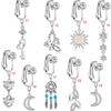 Zircon Cartilage Clip Navel Rings Earring Clip Navel Clip on Body Jewelry Belly Button Rings Fake Belly Rings