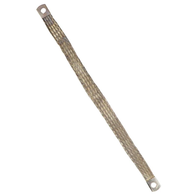 Ground wire mesh FI-8mm length 340mm copper braid universal nickel plated premium ELMOT