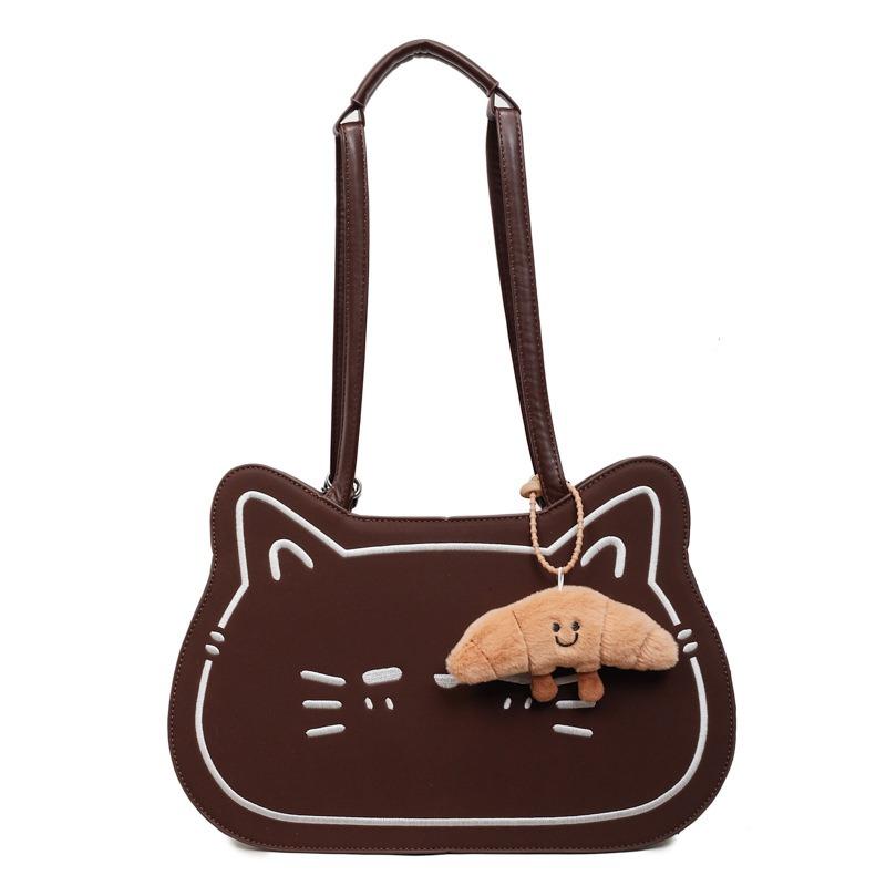 Lovely Bag for Women 2026 Winter New Korean Retro Cute Kitten Backpack Carto Fashi Versatile Shoulder Bag