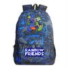 Rainbow Friends Cartoon School Backpack Kids Boys Girls Lightweight Oxford Fabric Bookbag With Ergonomic Shoulder Straps