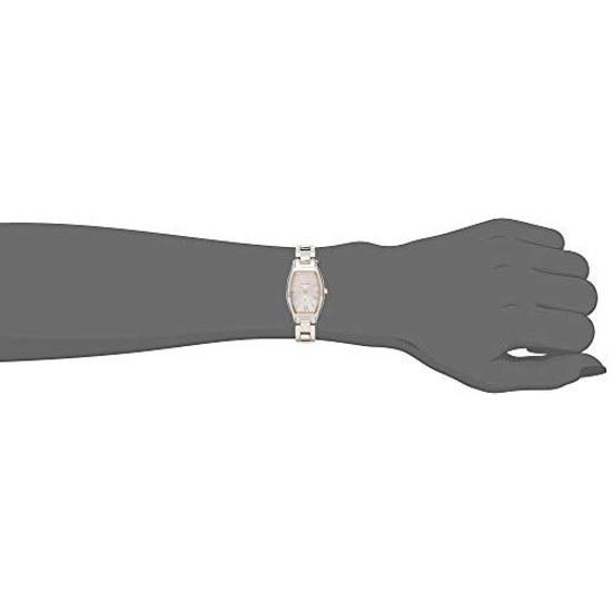 CITIZEN Wristwatch xC EW5544-51W Light-powered Eco-Drive Waterproof Tonneau Type Ladies Business Simple Silver Pink Made Japan