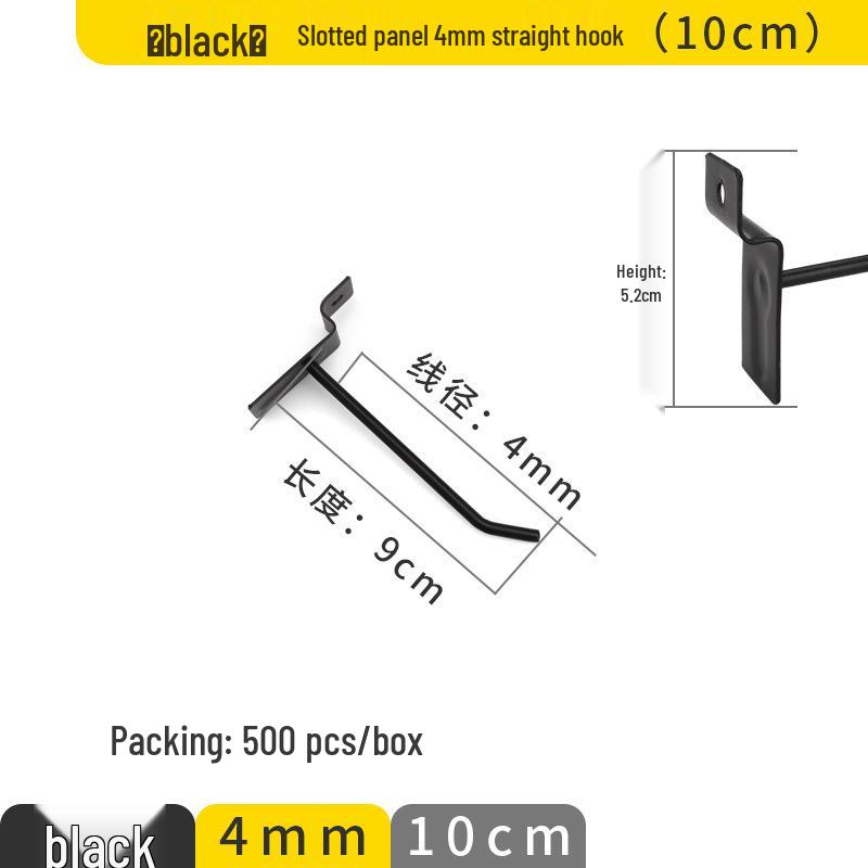 Clip-on Straight Hook for Slotted Pegboard - Aluminum Display Hook for Electronic Components and Sample Exhibits