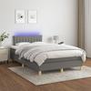 VidaXL Slat Bed Base with Mattress and LED, Upholstered Bed, Double Bed, Adult Bedroom Interior Bed, 3133862