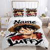 Custom Monkey D Luffy Bedding 3 Piece Set HD Print Duvet Cover Pillowcases for Teens Adult Bedroom Decoration Christmas Gift