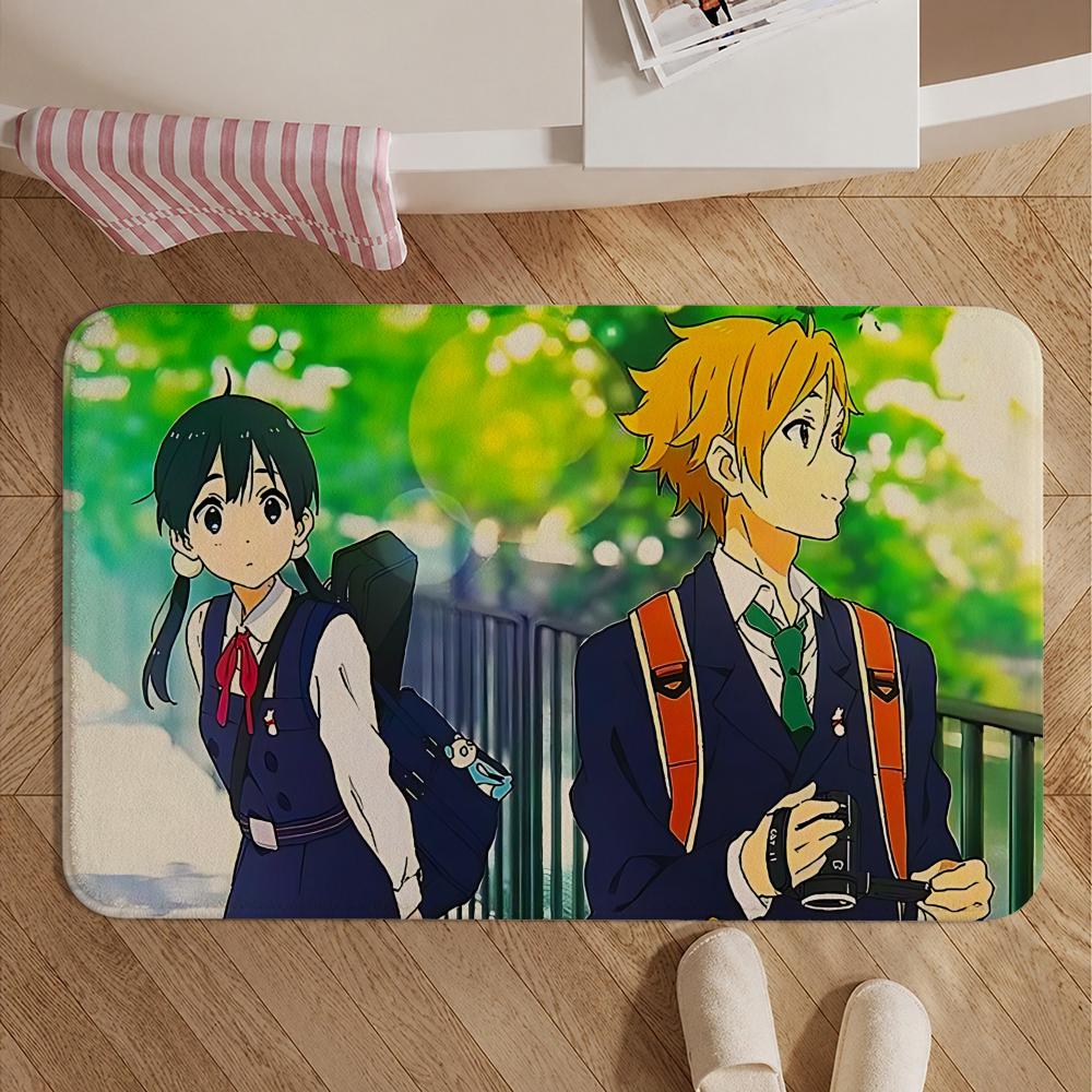 Anime-Tamako Love StoryS Floor Mat Soft Non-Slip Bath Mat, Bedside Carpet, Absorbent Doormat for Home