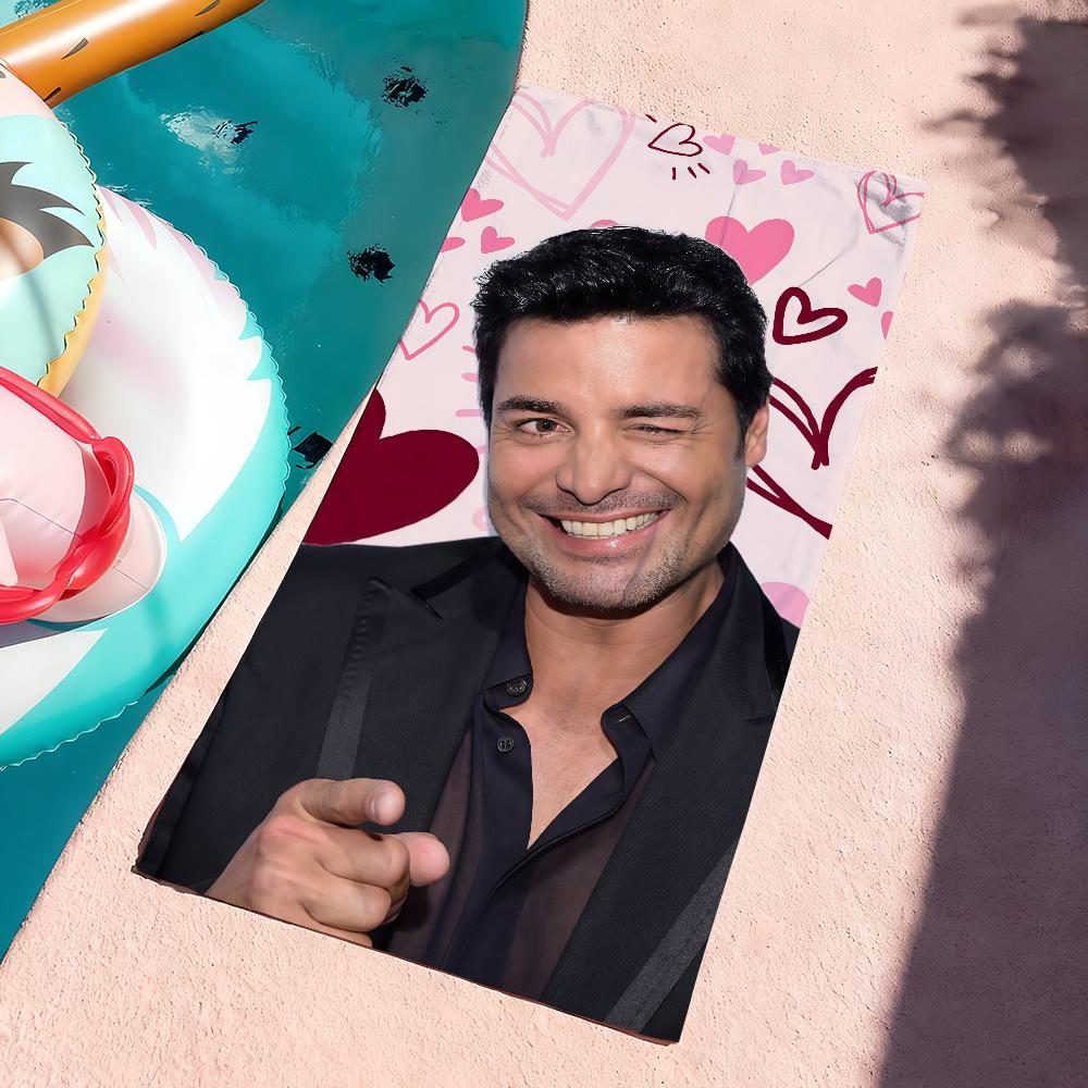 Singer Chayanne Tiempo de Vals Towel Sports Quick Dry Travel Camping Gear Sandproof Soft Light Large Beach Towel