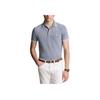 Polo Ralph Lauren SS24 Logo Embroidered Striped Slim Fit Short Sleeve Polo Shirt Men tops Distressed-Dark-Blue MNPOKNI1N822942-410