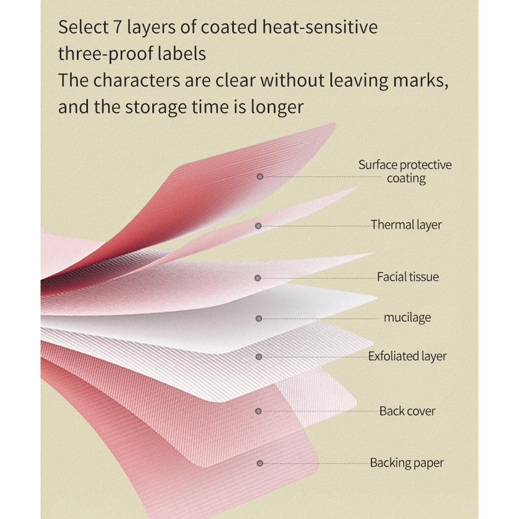 Thermal Label Printer Home Wireless Bluetooth Portable Self-adhesive Barcode Printer