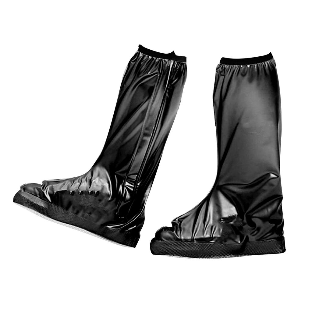 Regenschuhüberzug PVC Hoch Wasserdicht Verdickte Sohle Rutschfest Faltbar Regenstiefel Schuhüberzug für Herren