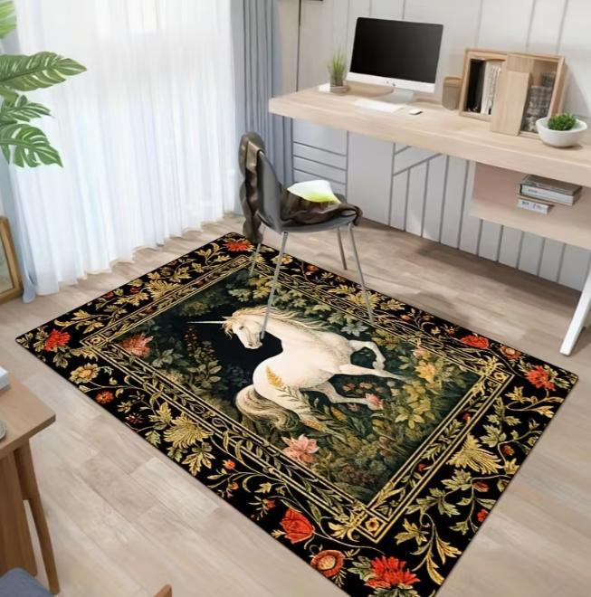 Castle Carpet Anti Slip Floor Mat Suitable Courtyard Garden Living Room Living Room Bedroom Decoration Game Mat for Home Touch