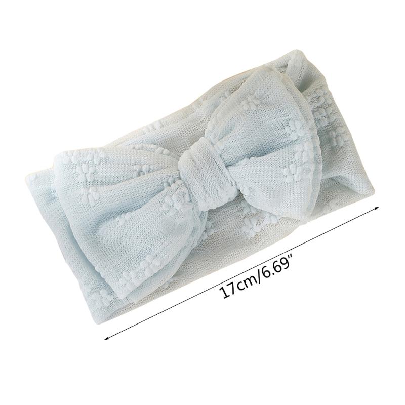 Breathable Mesh Fabric Headband Newborn Headwrap with Cute Bowknot Design Comfortable Baby Hair Accessories