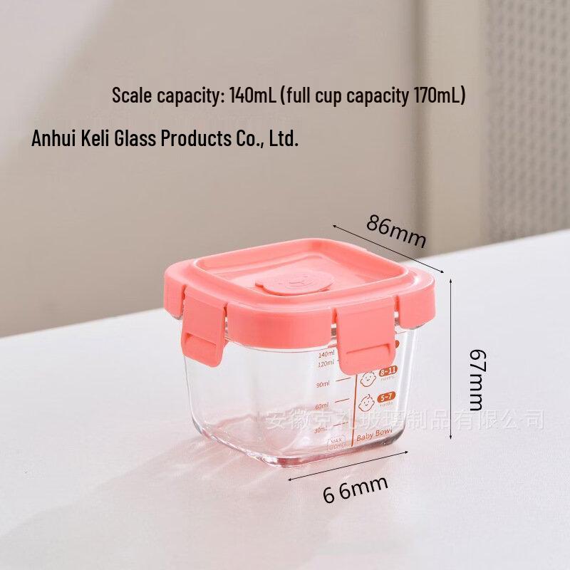 Abay Glass Baby Food Storage Bowls with Lids