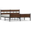 Metal Bed Frame Without Mattress Brown Oak Effect 180x200 Cm