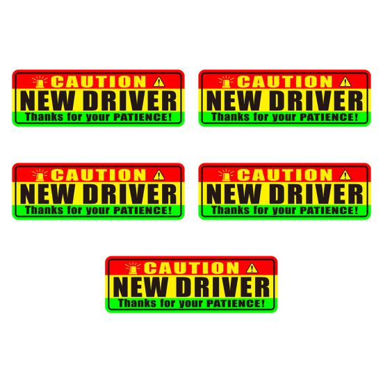 

5 шт. светоотражающие магнитные наклейки для студентов-водителей, предупреждающие о видимом неблокирующем безопасном вождении D