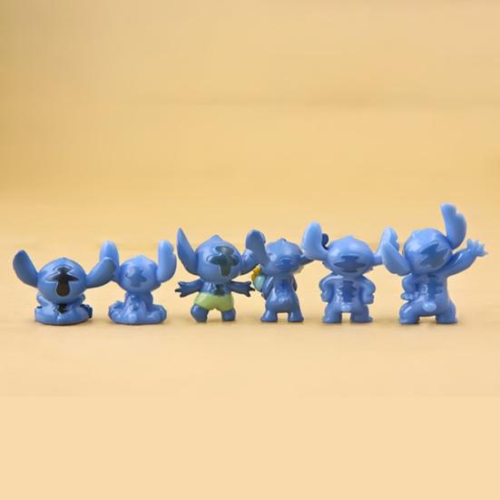 12Pcs Anime Cartoon Figure Cute Stitch Model Toys Car Ornaments Home Decoration