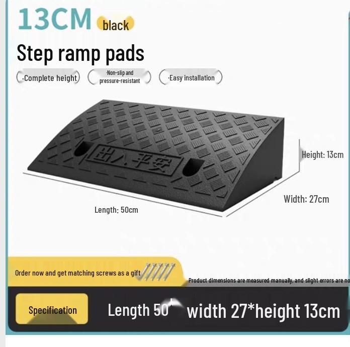 Car Sill and Roadside Plastic Uphill Triangle Speed Bump Mat