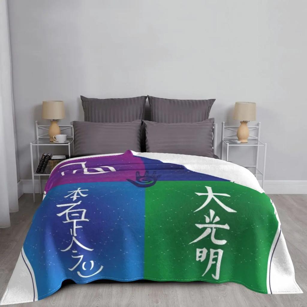 Reiki Symbols Throw Blanket Fluffy Blanket Thin Blanket Fluffy Soft Blankets Soft Plush Plaid