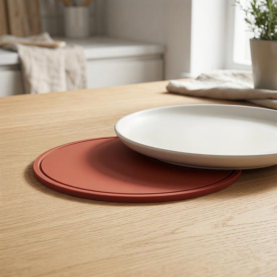 Silicone Trivet Mat with Non-Slip Heat-Resistant Pot Bowl Holder Round Placemat for Hot Pot Pans Dishes Versatile Kitchen Protector for Dining
