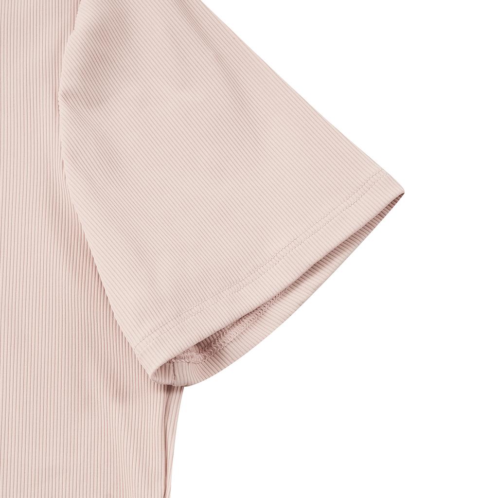 SAUCONY Fashion Simple Round Neck Pullover Short Sleeve T-Shirt Women Tops Peach-Pink SA1259ST05L-PK034