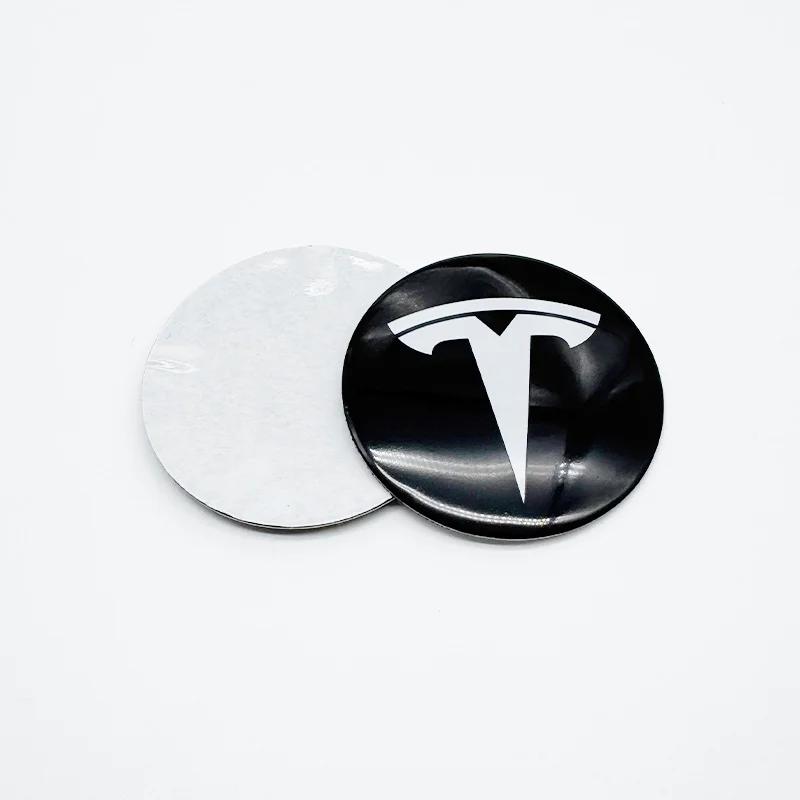 Autosticker 2025 Heet 4 stuks 56/65mm Tesla Naafkap Middenkap Logo Hoge Kwaliteit Sticker voor Tesla Model 3 Y S X Gepersonaliseerde Auto St