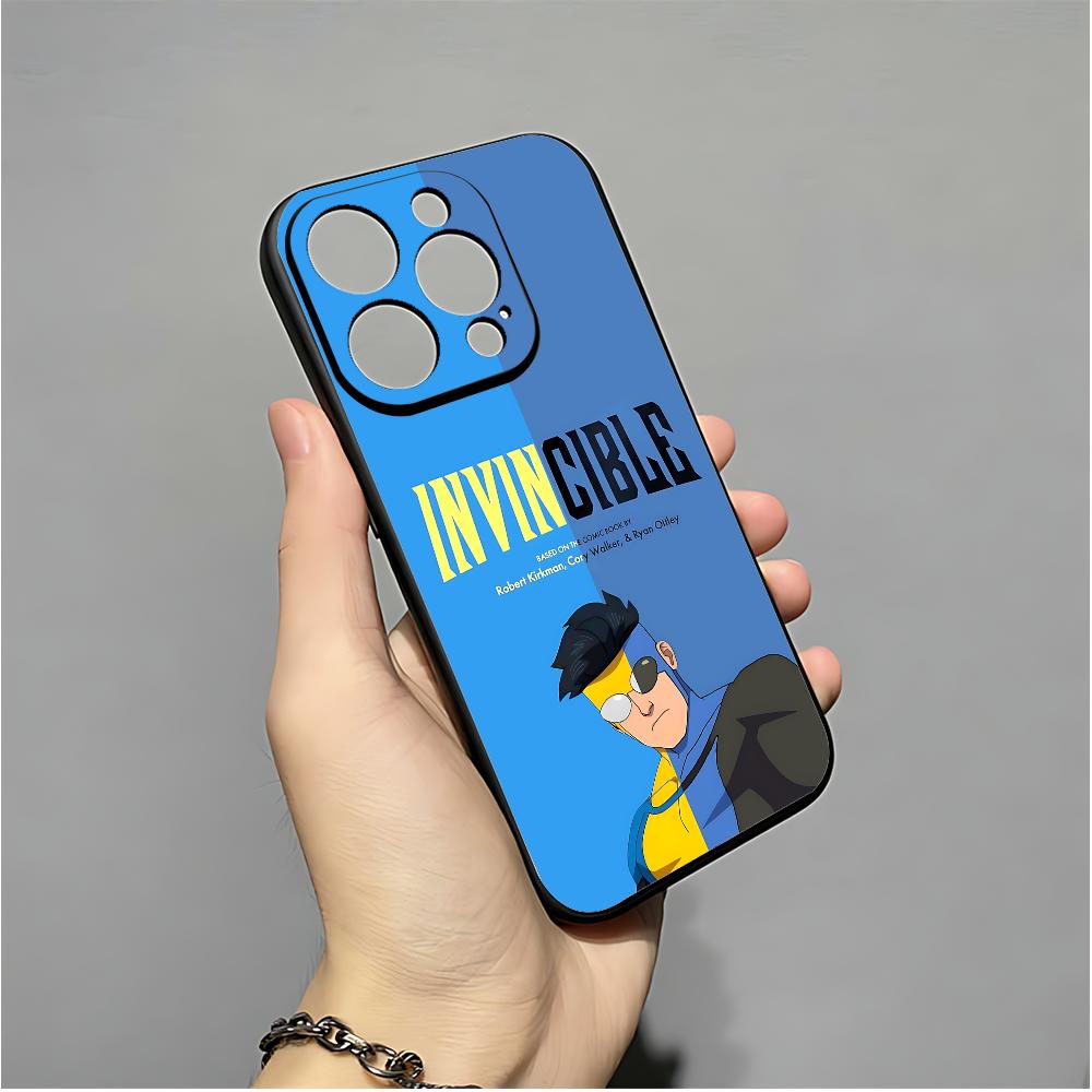 Cool I-InvincibleS Comic Phone Case For IPhone 16,15,14,13,12,11,XS,XR,X,8,7,Pro,Max,Plus,mini Silicone Black Cover