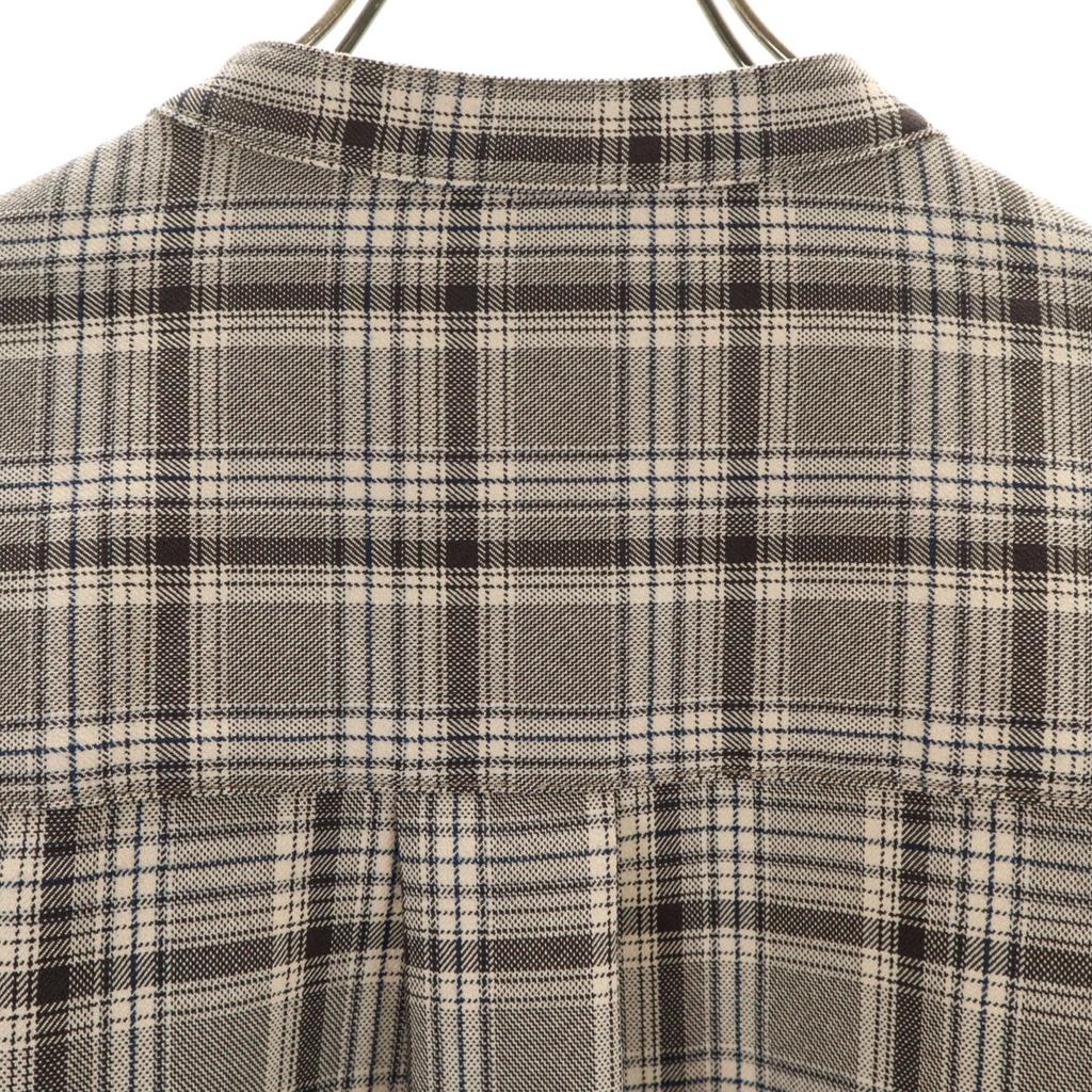 JOURNAL STANDARD Check Pattern Long Sleeve Band Collar Shirt S Men's Used