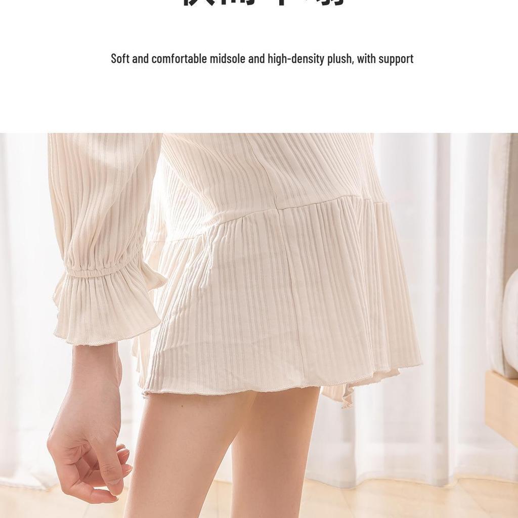 Women's Plush Cotton Slippers - Autumn/Winter 2024 Non-slip, Warm, Poop-Feeling Indoor House Shoes