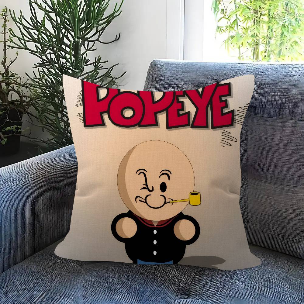 Classic Anime P-Popeye Personalized Picture Text Home Decorative Pillows Household Gifts 45X45Cm